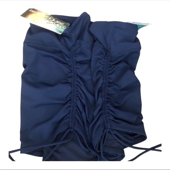 Beach House Plus Size Paloma Beach Solids Blake Adjustable Swim Short Navy 20W - Picture 4 of 9